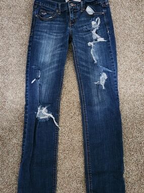 Hollister (VINTAGE) Dark Blue Distressed Skinny Jeans